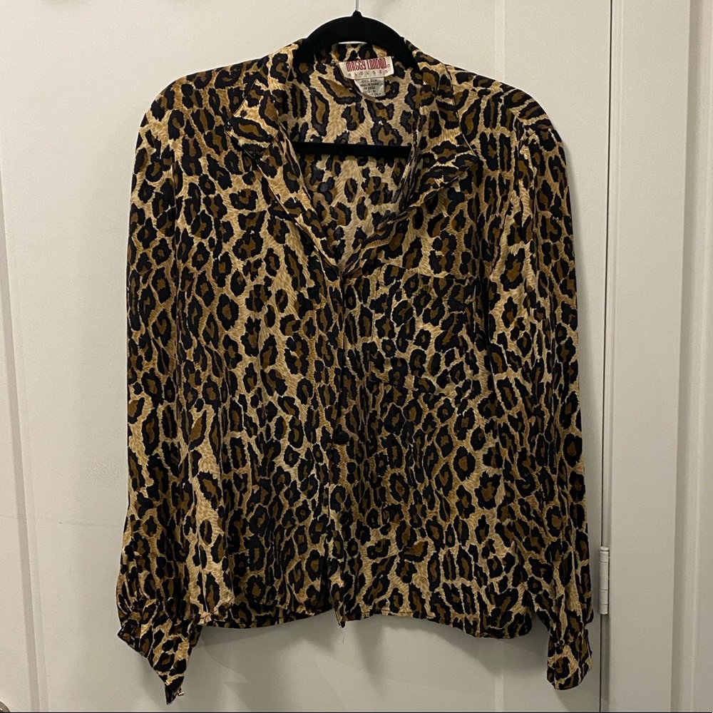 Vintage leopard blouse